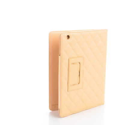 Chanel Caviar Quilted iPad Case Light Beige 3 of 8