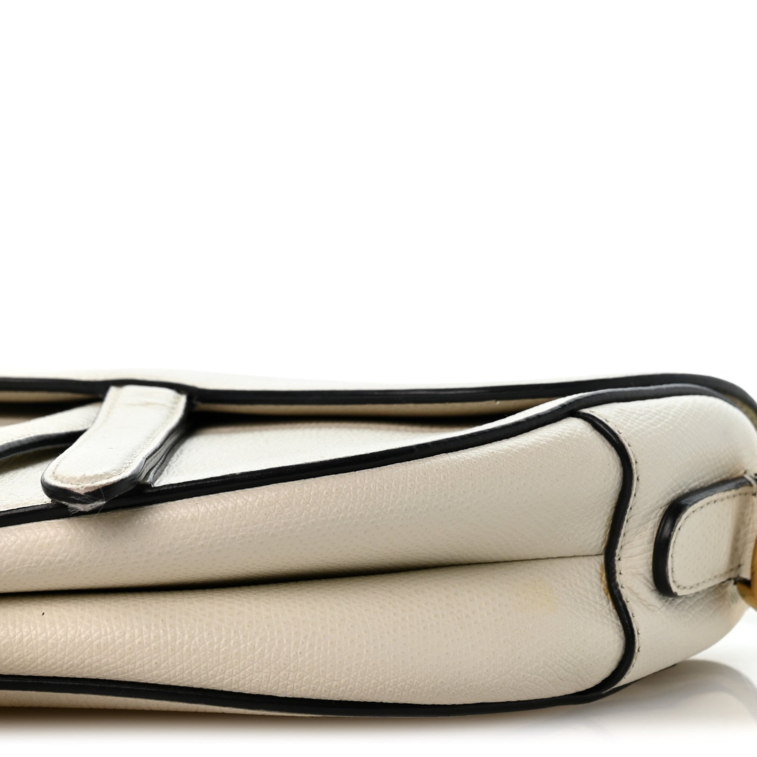 Christian Dior Grained Calfskin Saddle Bag White 10 of 14