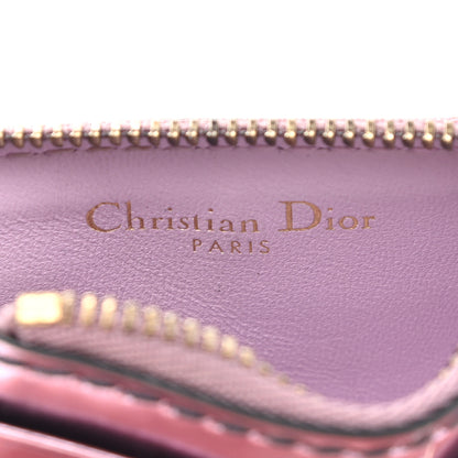 Christian Dior Metallic Calfskin D-Fence Card Holder Pink 6 of 11