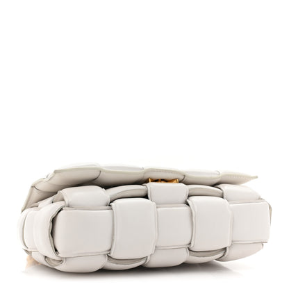 Bottega Veneta Lambskin Maxi Intreccio Padded Chain Cassette Crossbody Bag White 4 of 15