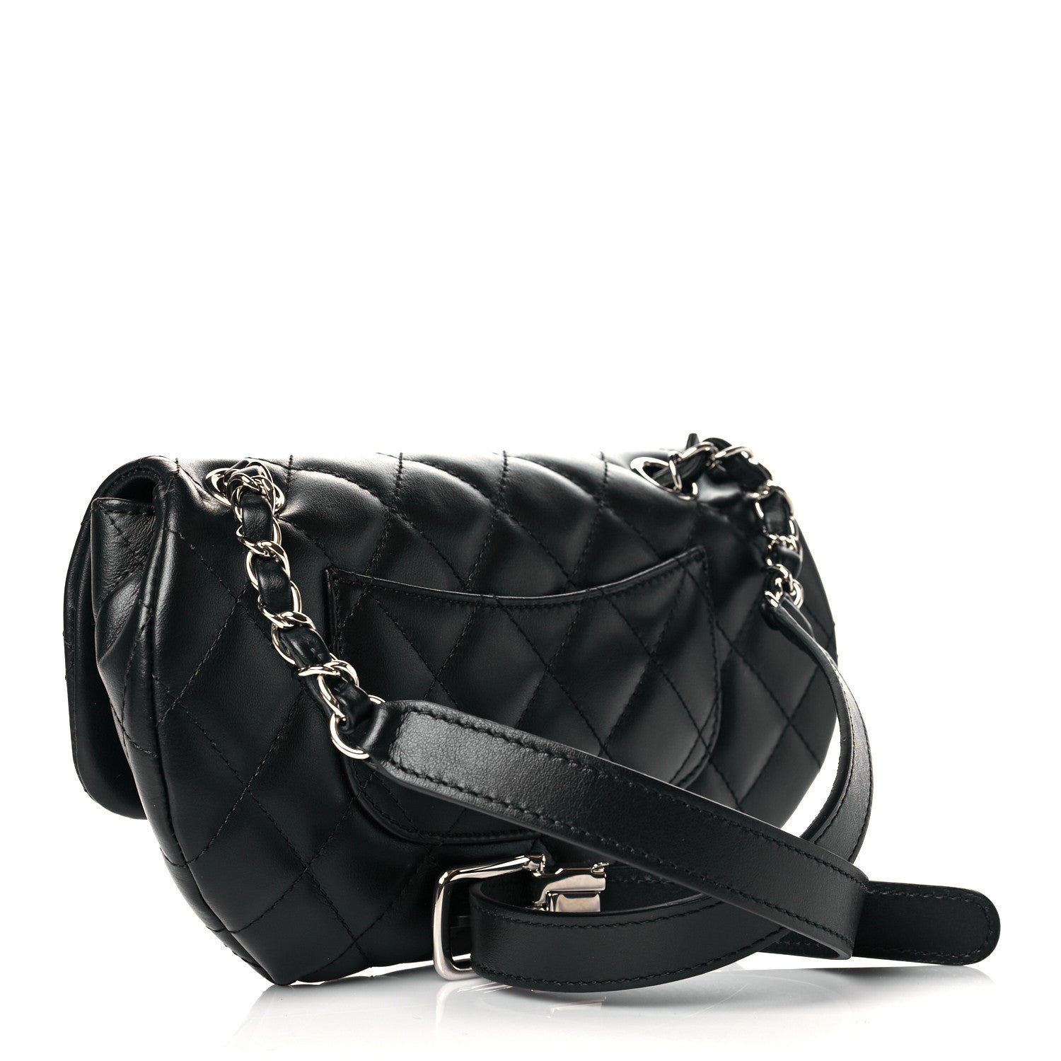 Chanel Calfskin Quilted CC Uniform Flap Belt Bag Black 2 of 10