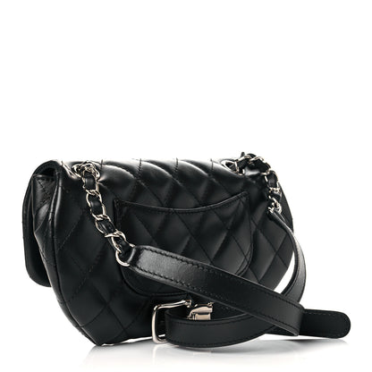 Chanel Calfskin Quilted CC Uniform Flap Belt Bag Black 2 of 10