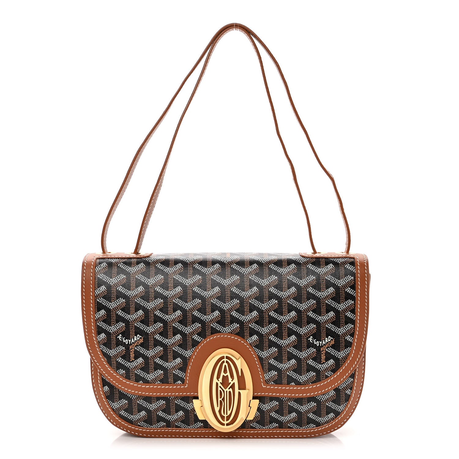 Goyard Goyardine 233 PM Shoulder Bag Black Gold 1 of 11