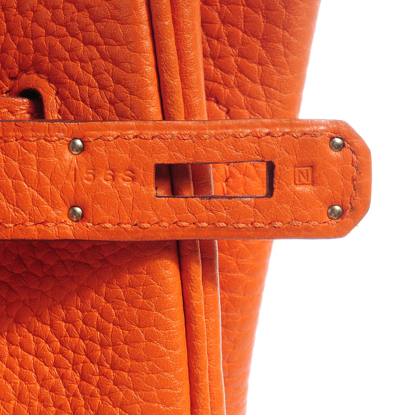 Taurillon Clemence Birkin 35 Orange