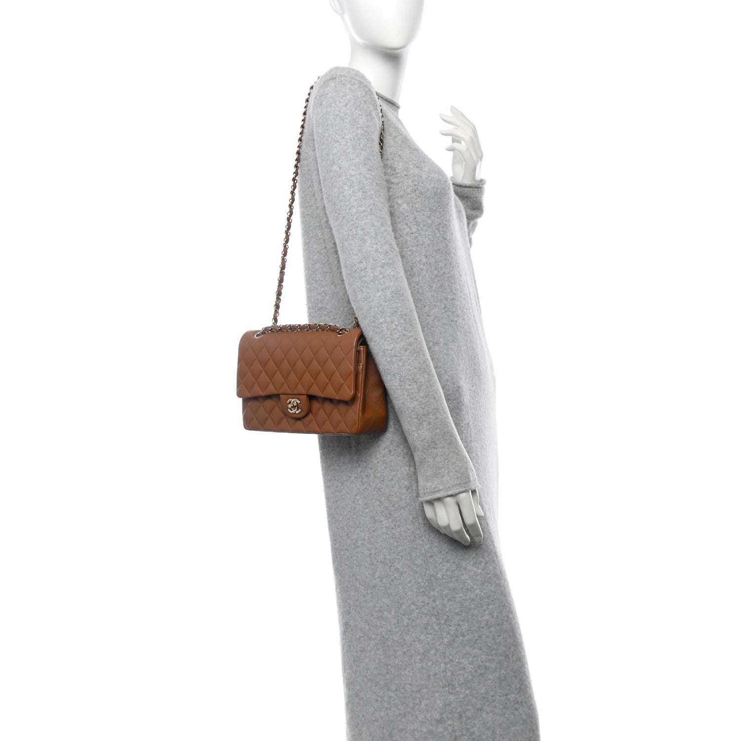 Chanel Lambskin Quilted Medium Double Flap Brown 2 of 11