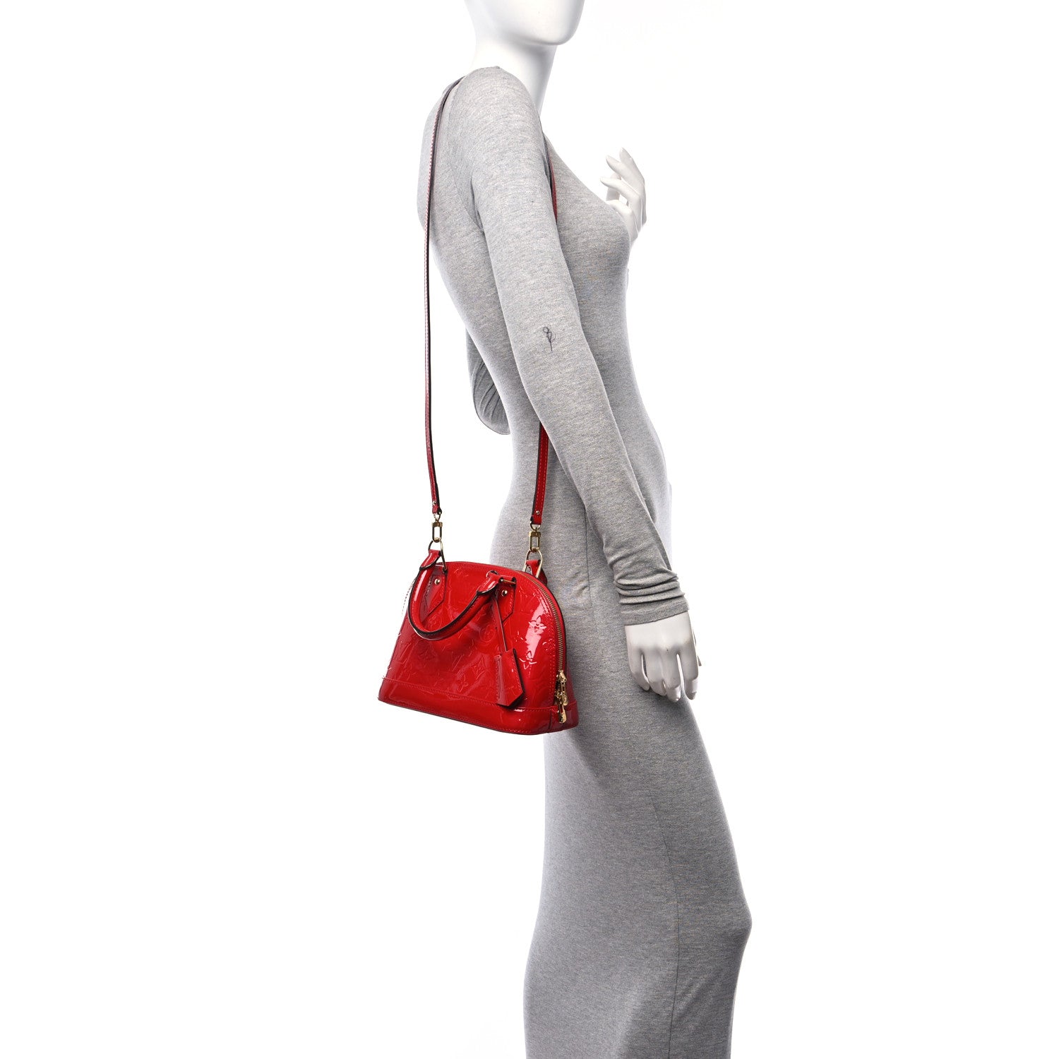 Louis Vuitton Vernis Alma BB Cherry 2 of 11