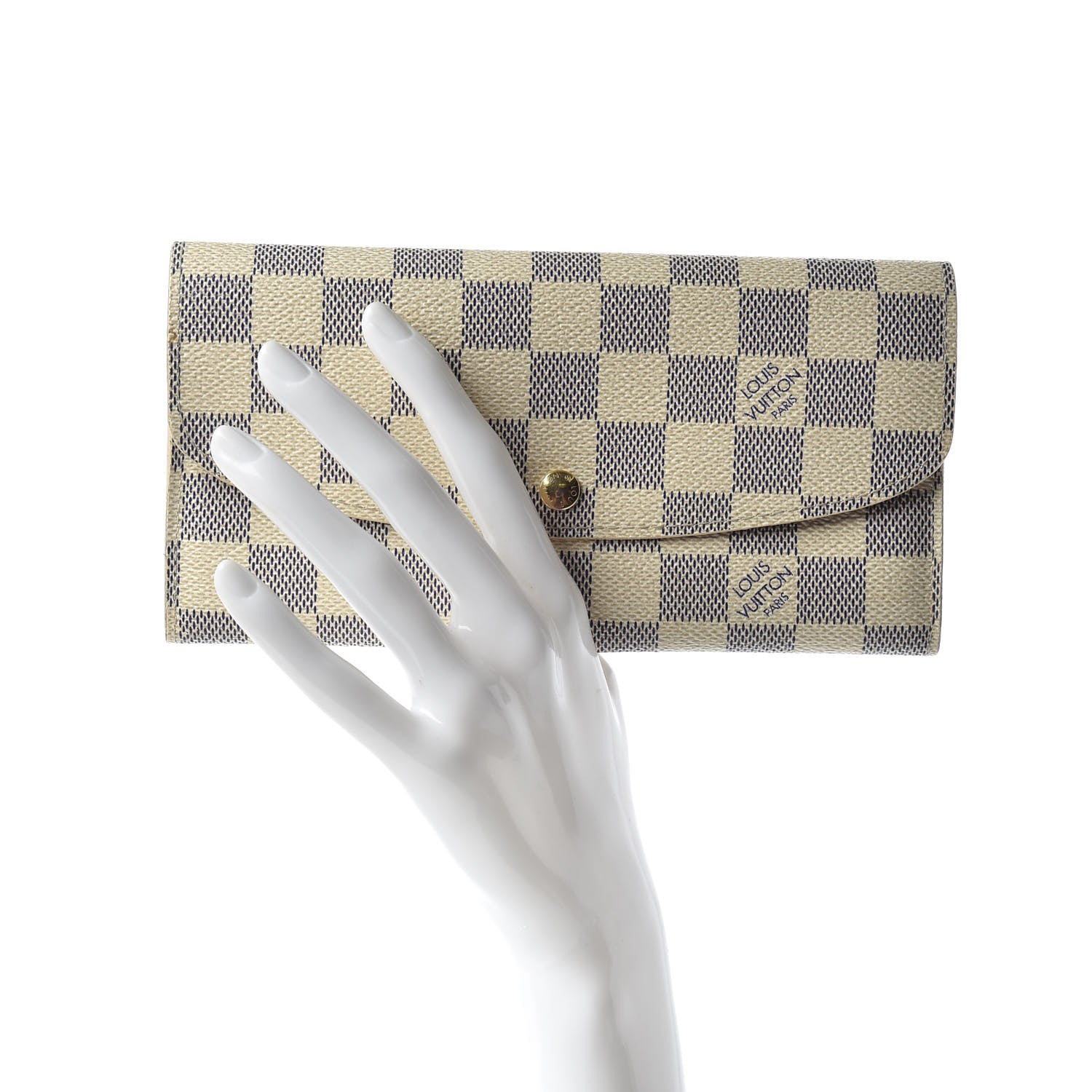 Louis Vuitton Damier Azur Emilie Wallet 2 of 7