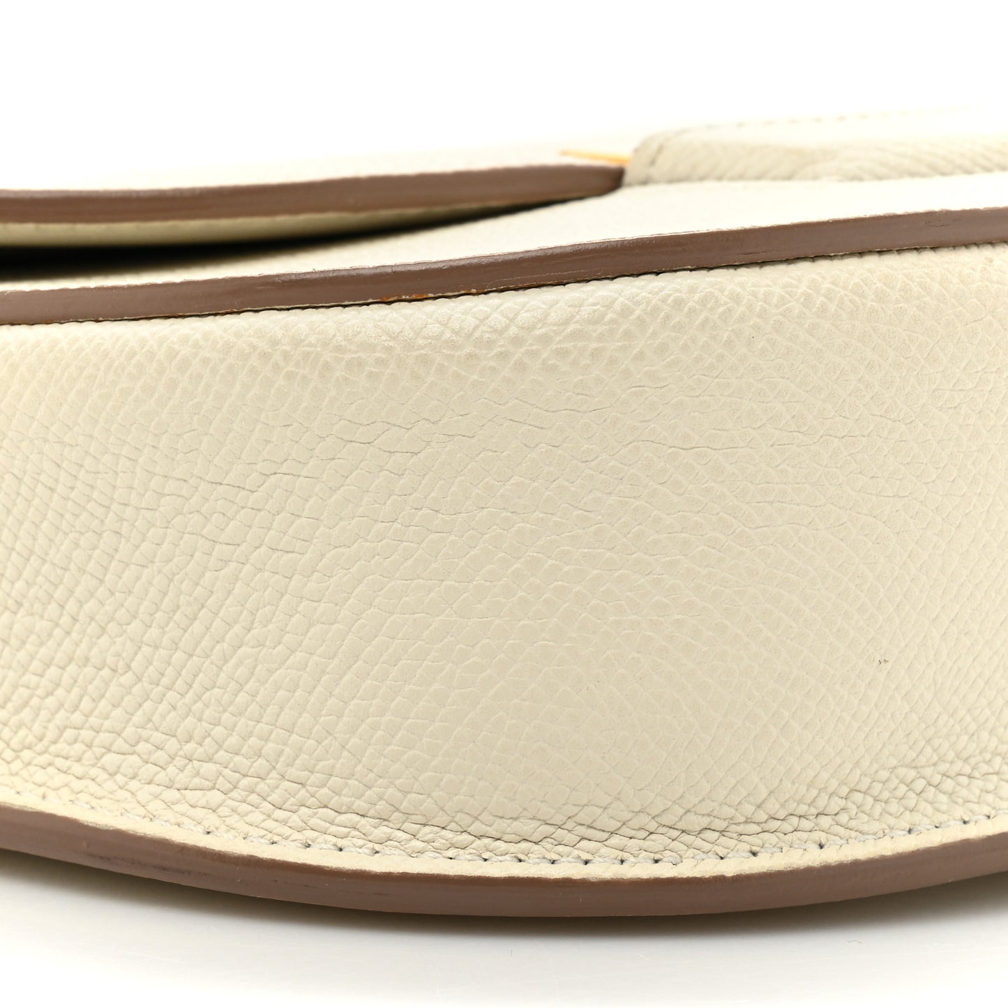 Grained Calfskin Small Trotteur White