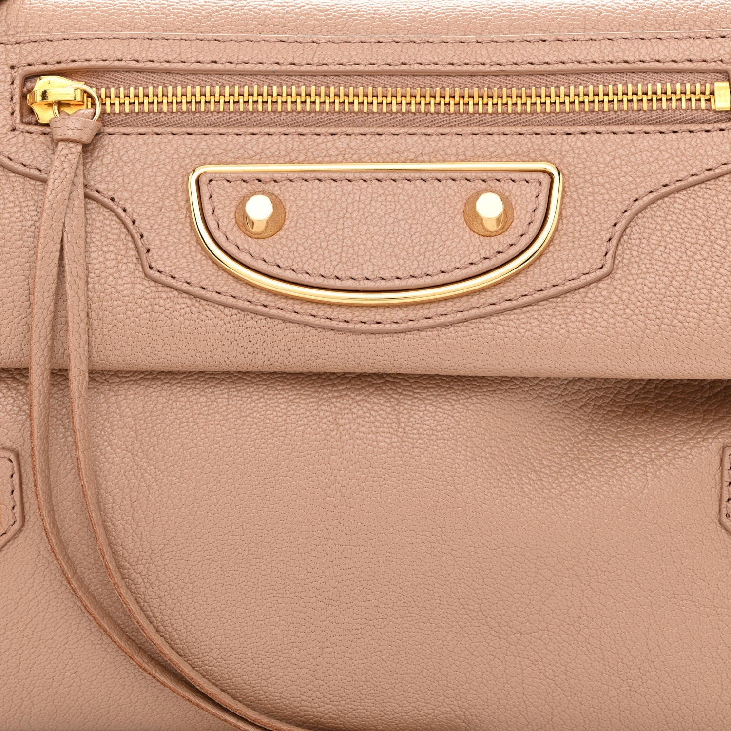 Balenciaga Chevre Gold Metallic Edge Hardware Envelope Clutch Rose Des Sables 8 of 11
