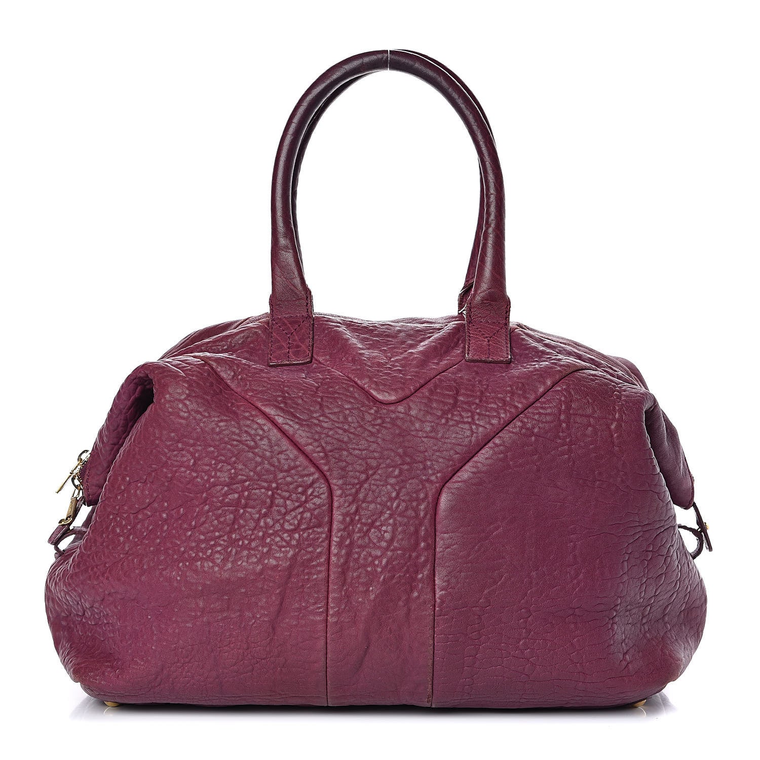 Saint Laurent Pebbled Lambskin Medium Easy Sac Purple 1 of 18