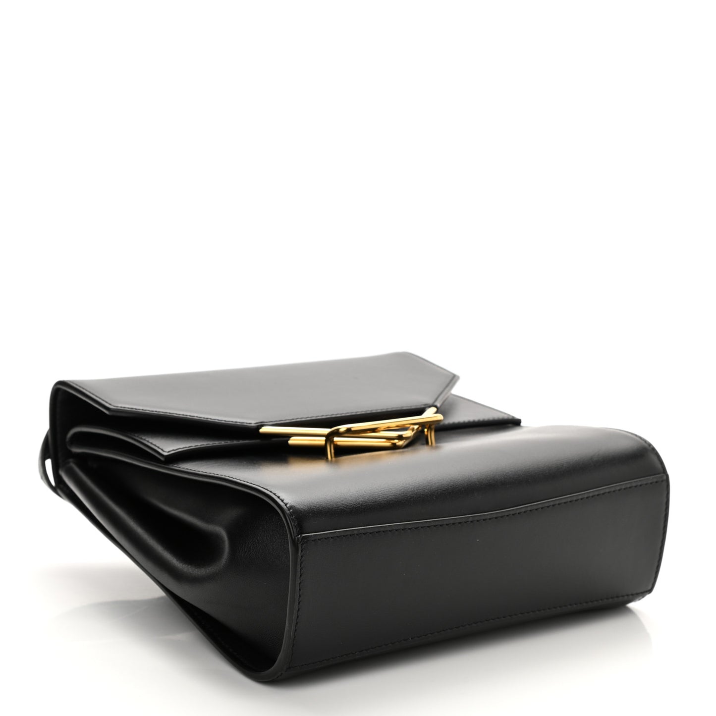 Box Calfskin Nappa Clip Bag Black