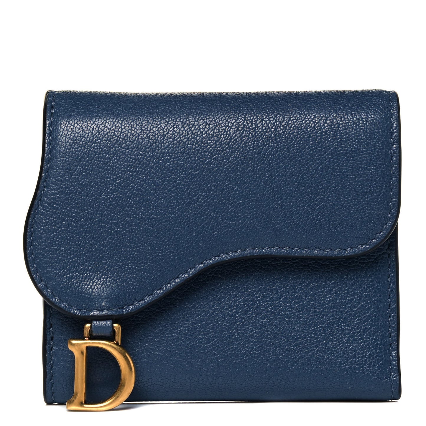 Goatskin Saddle Lotus Wallet Black