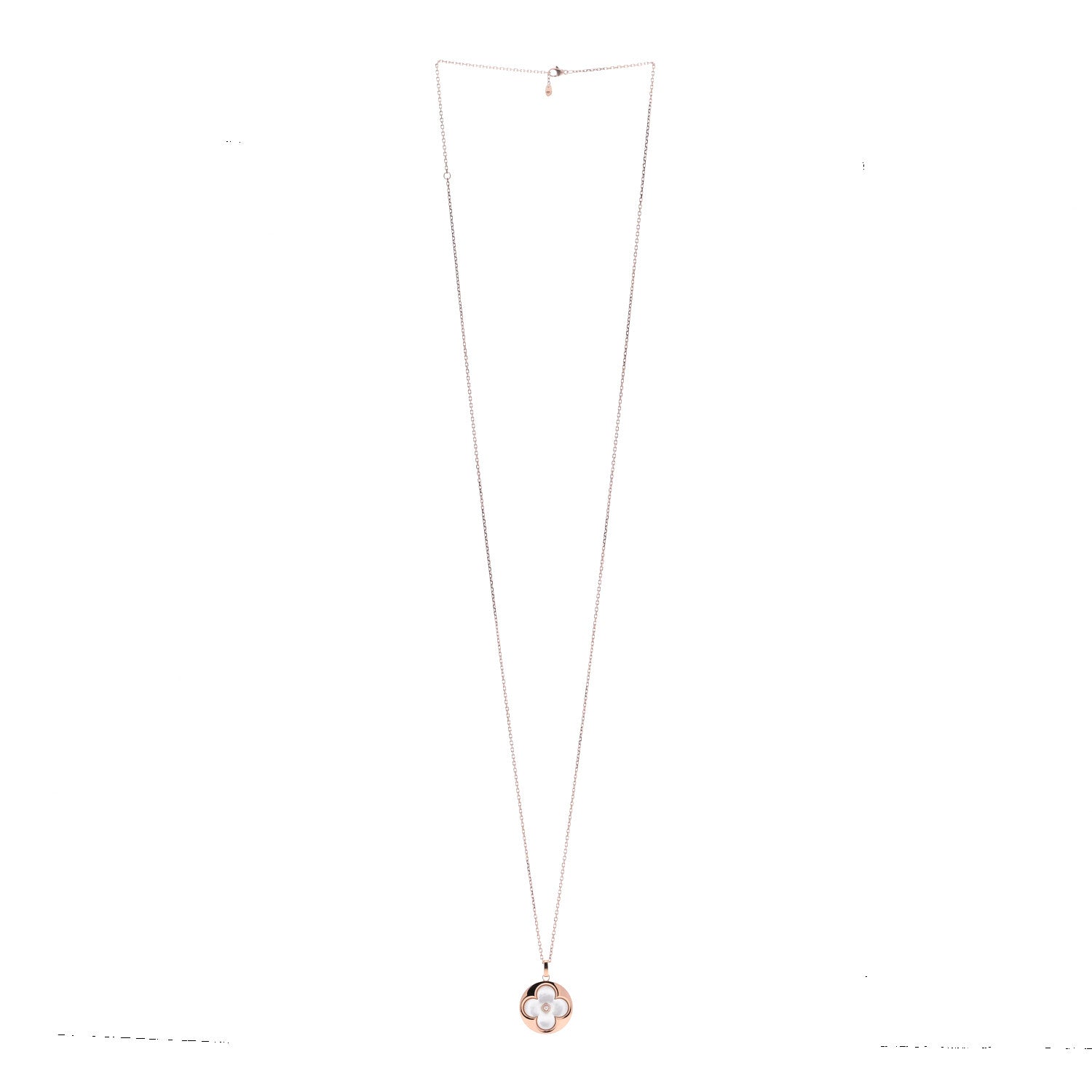 Louis Vuitton 18K Pink Gold Mother of Pearl XL Blossom Sun Pendant Necklace 3 of 6