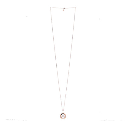 Louis Vuitton 18K Pink Gold Mother of Pearl XL Blossom Sun Pendant Necklace 3 of 6