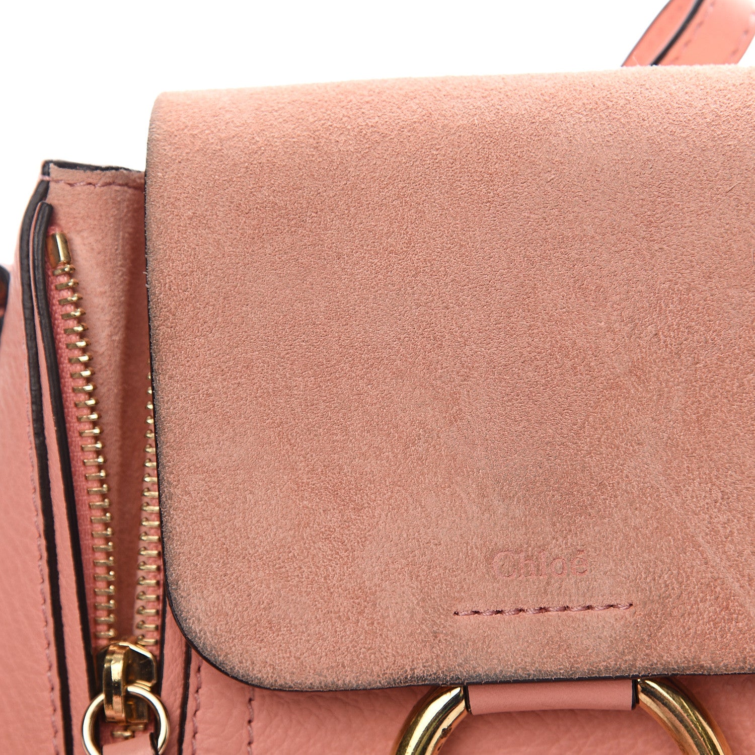 Chloe Suede Calfskin Mini Faye Backpack Ideal Blush 7 of 18