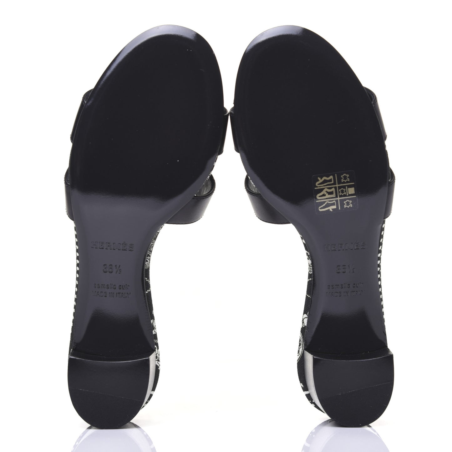 Calfskin Oasis Sandals 36.5 Black
