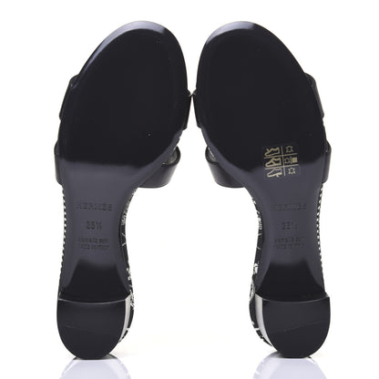 Hermes Calfskin Oasis Sandals 36.5 Black 6 of 11