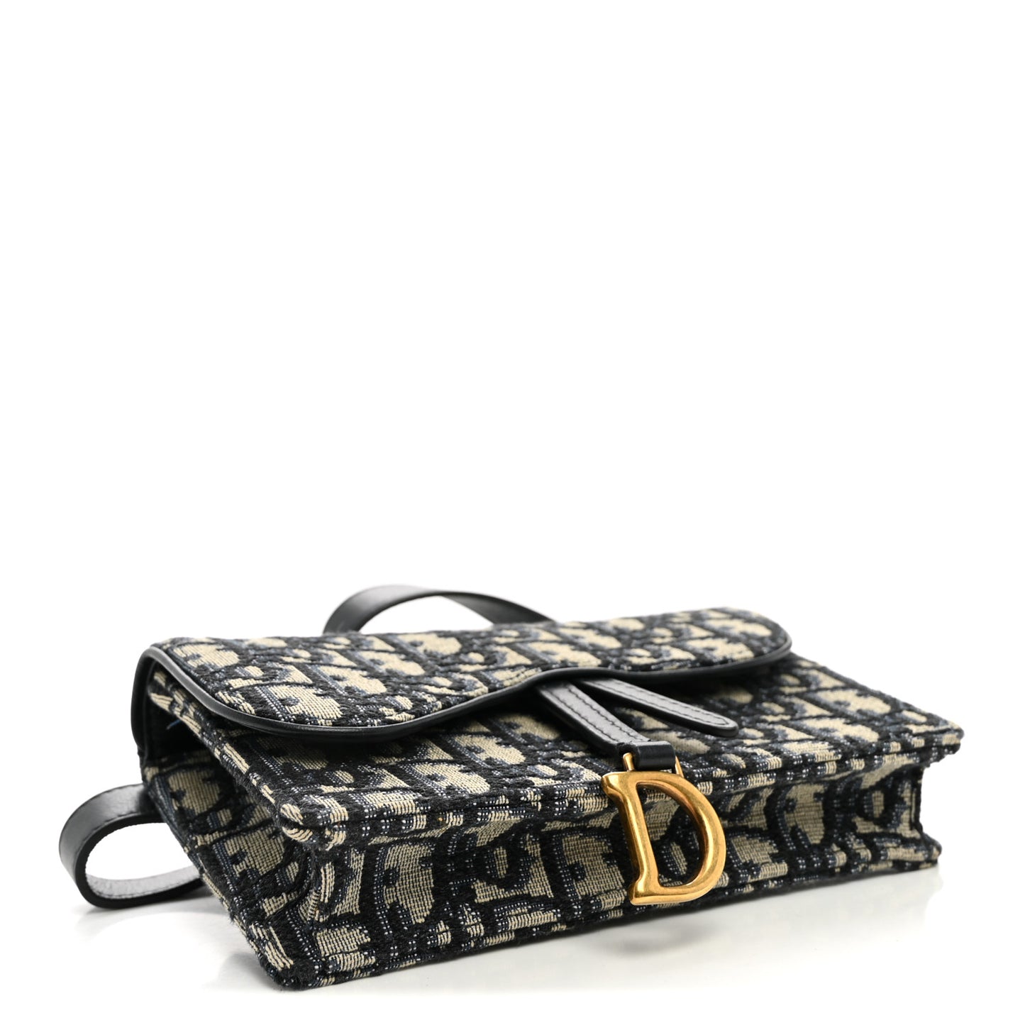 Oblique Saddle Belt Bag Blue