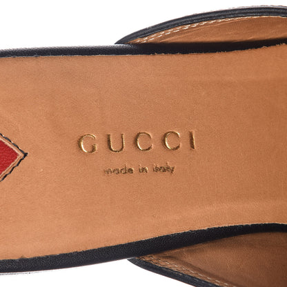 Gucci Calfskin Flower Embroidered Princetown Slippers 36 Black 8 of 18