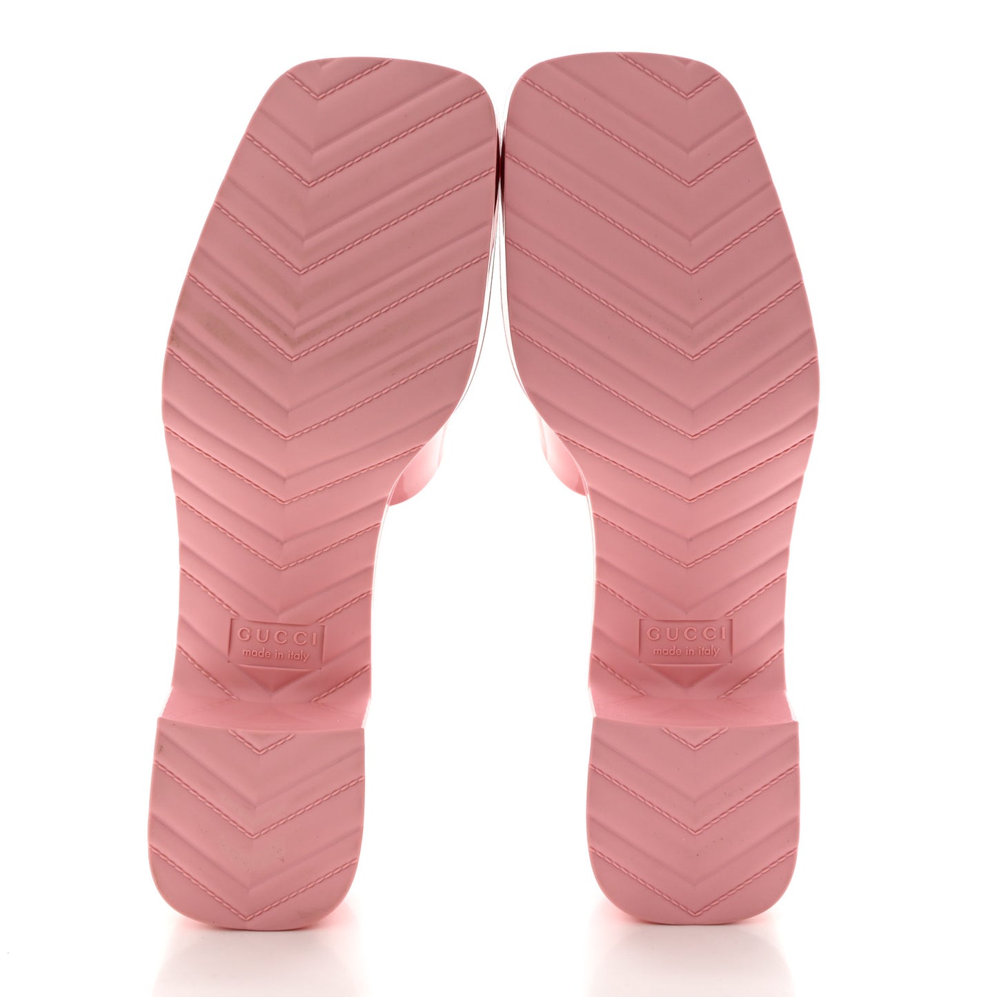 Rubber Gucci Logo Womens Platform 20/60mm Slide Sandals 40 Wild Rose