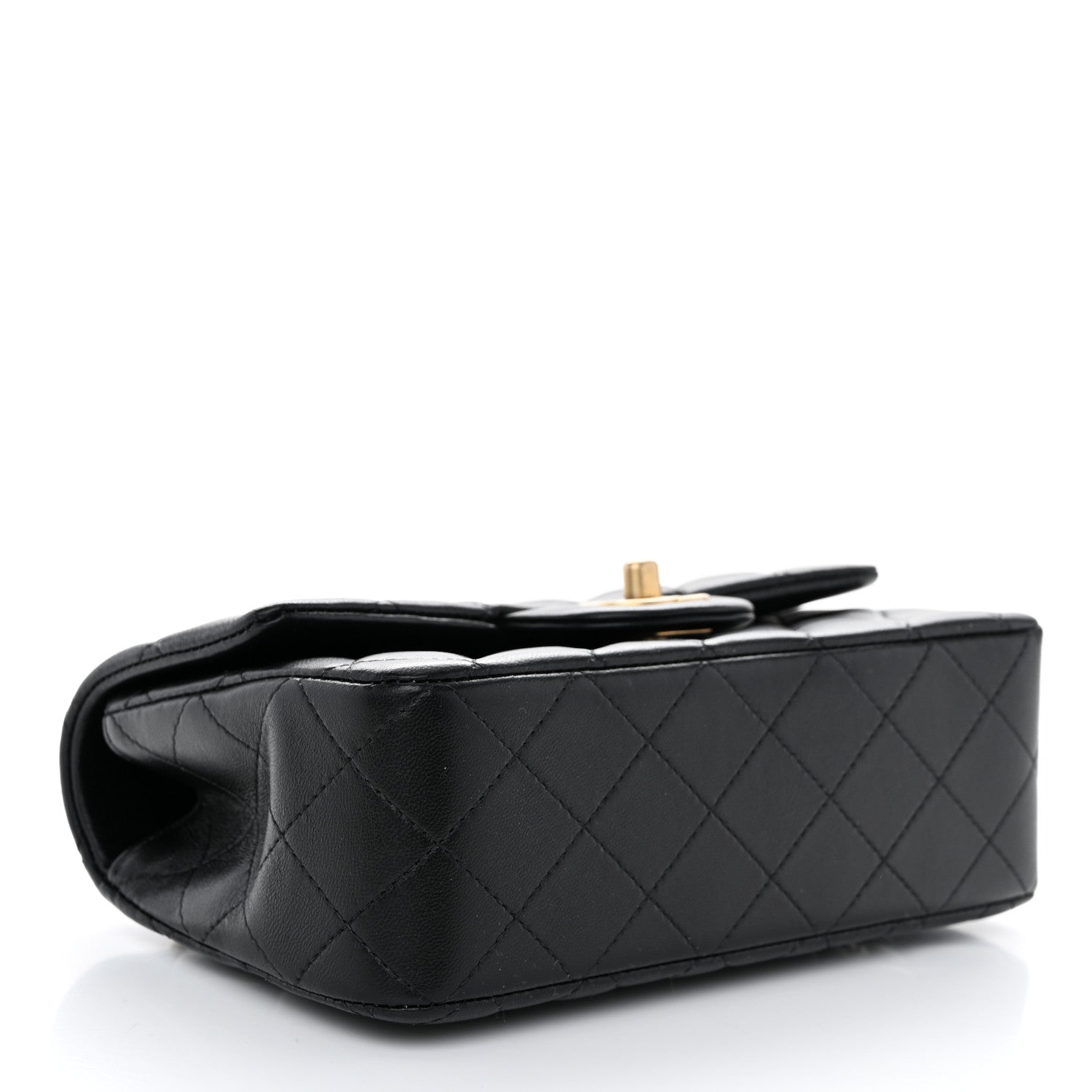 Chanel Lambskin Quilted Metal Mini Top Handle Rectangular Flap Black 4 of 11