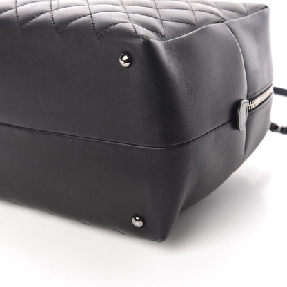Chanel Calfskin Quilted Feather Weight Bowling Bag Black 7 of 10