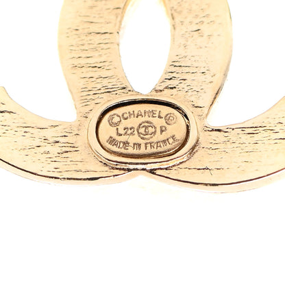 Chanel Crystal CC Earrings Gold 4 of 4