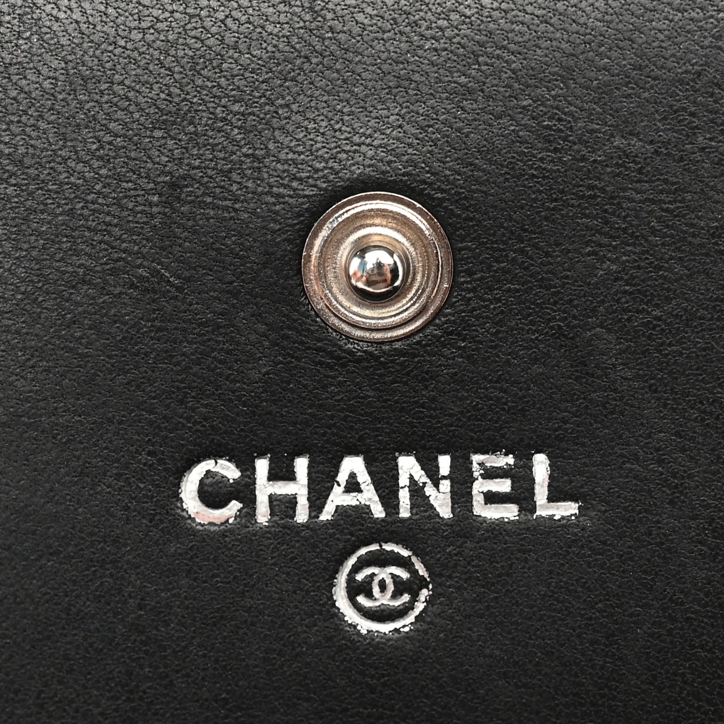 Lambskin Quilted Large Flap Wallet Black