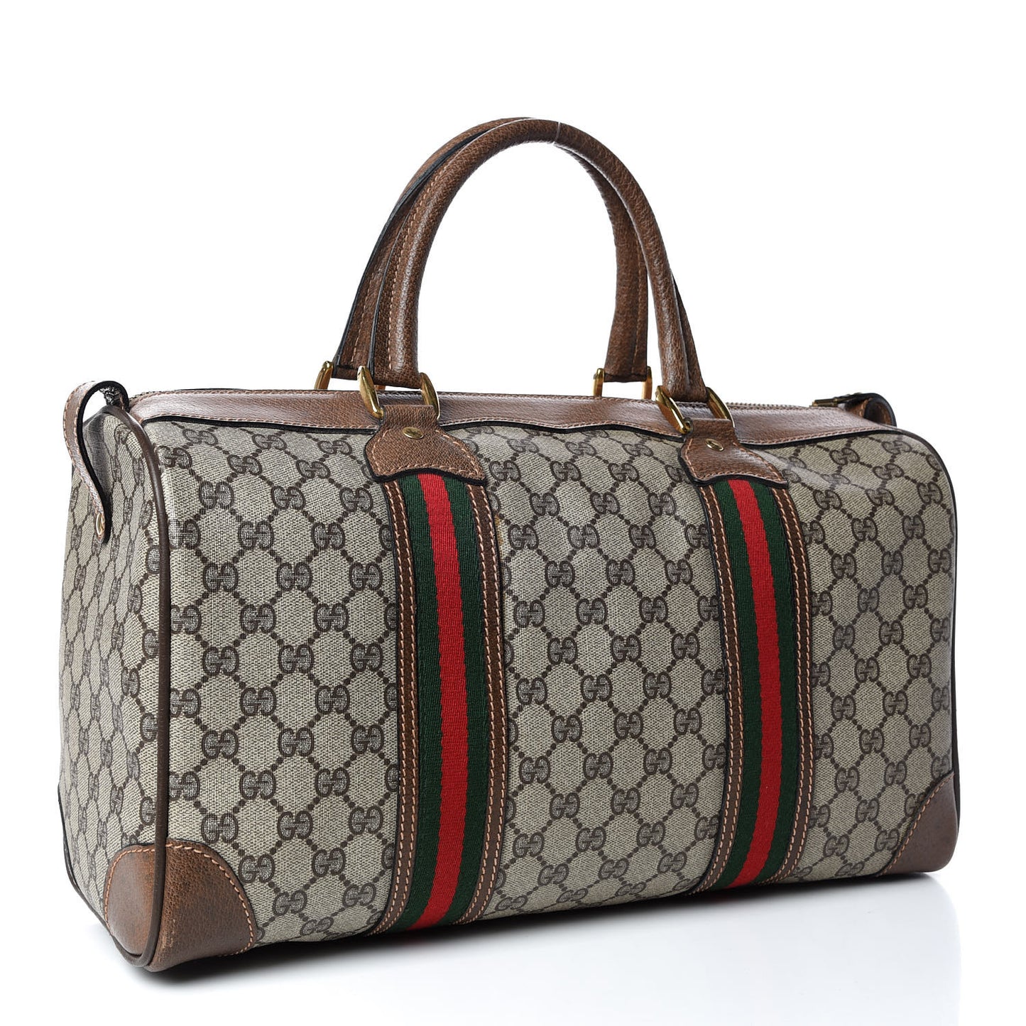 GG Plus Monogram Web Boston Brown
