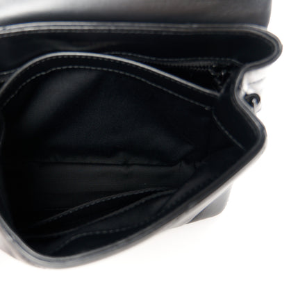 Saint Laurent Calfskin Y Quilted Monogram Monochrome Toy Loulou Crossbody Bag Black 5 of 11