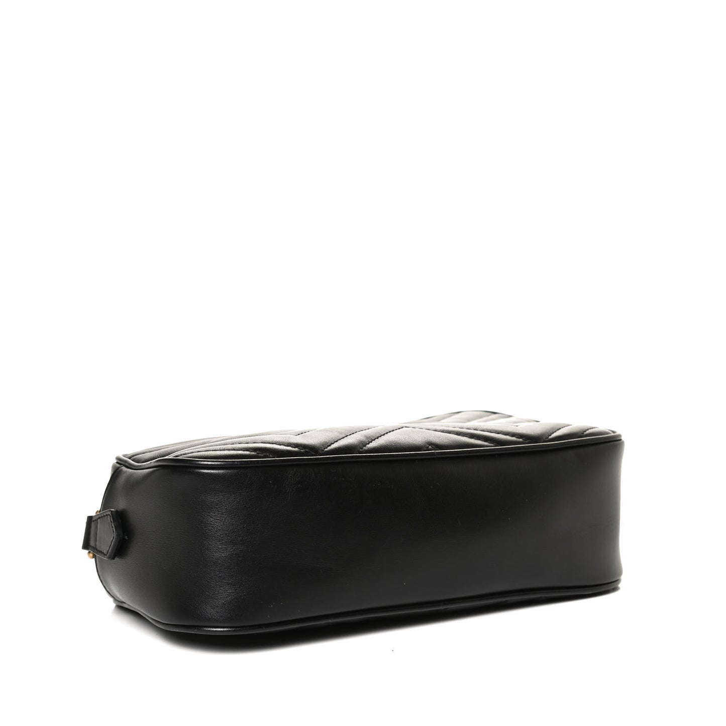 Calfskin Matelasse Small GG Marmont Chain Shoulder Bag Black