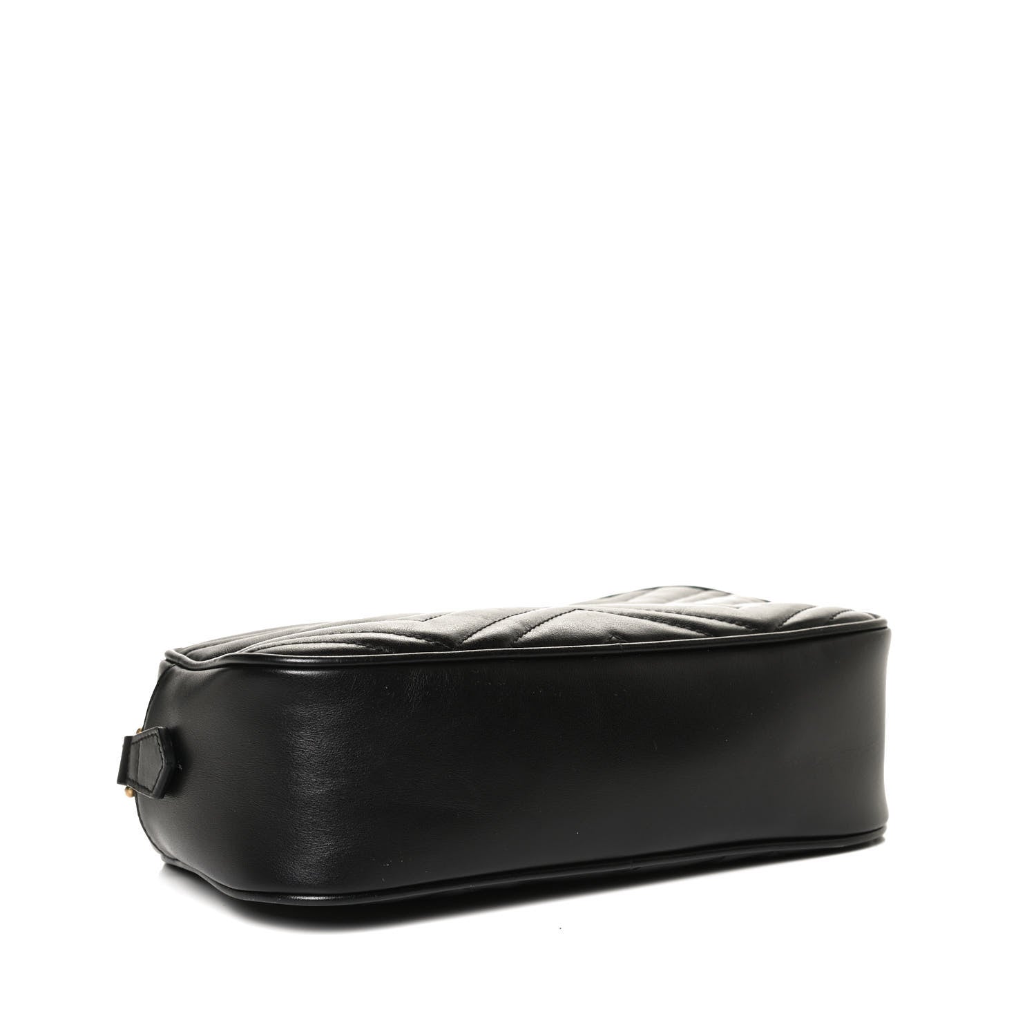 Gucci Calfskin Matelasse Small GG Marmont Chain Shoulder Bag Black 4 of 11