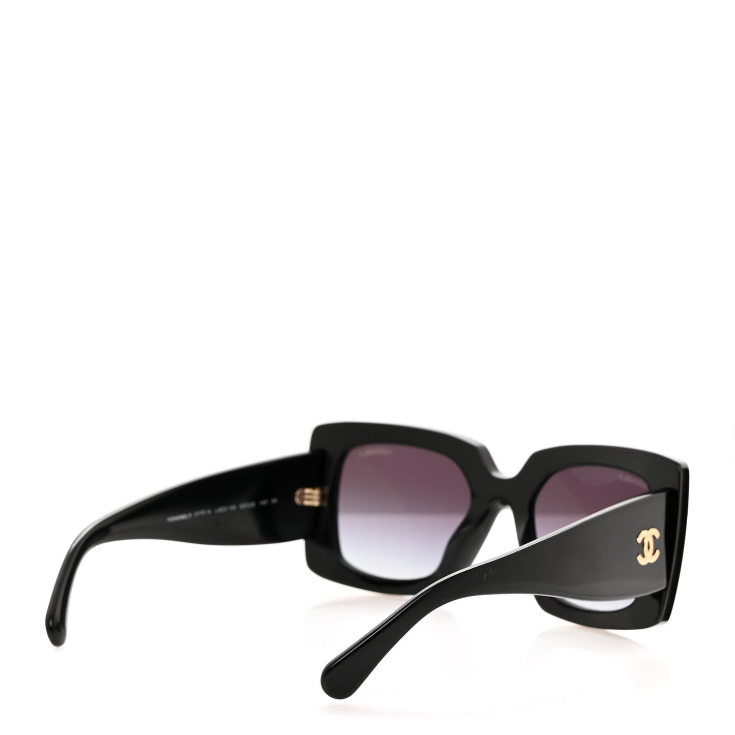 Acetate Rectangle Sunglasses 5435-A Black