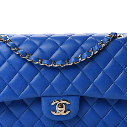 Chanel Lambskin Quilted Medium Double Flap Blue 11 of 11