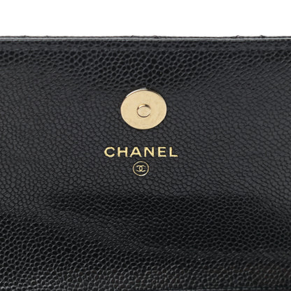 Chanel Caviar Quilted Business Affinity Clutch With Chain Black 6 of 12