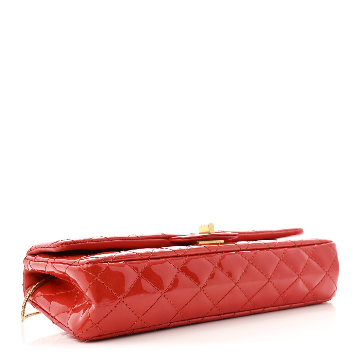 Patent Quilted 2.55 Reissue East West Clutch Red
