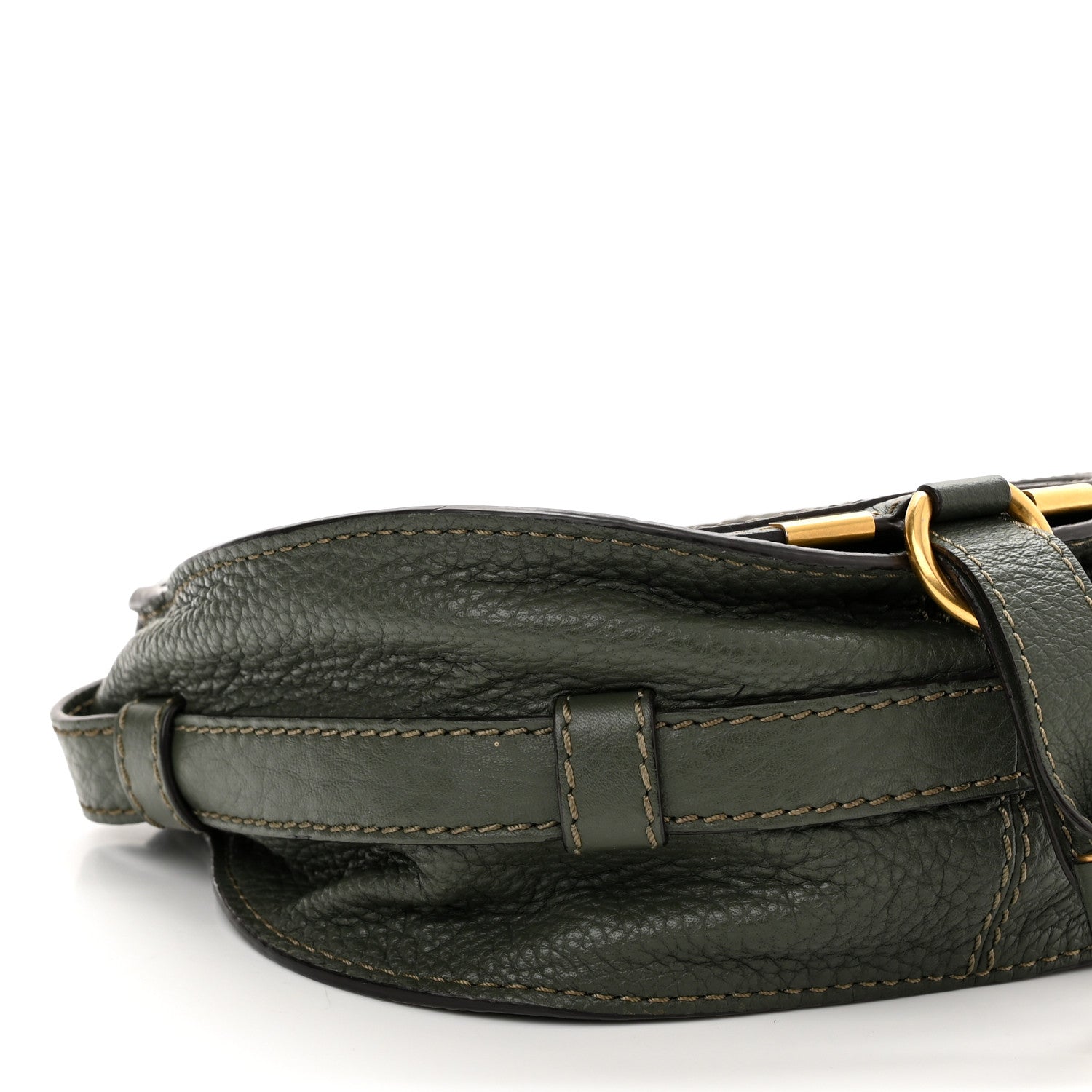 Chloe Calfskin Mini Marcie Round Crossbody Bag Dark Green 9 of 12