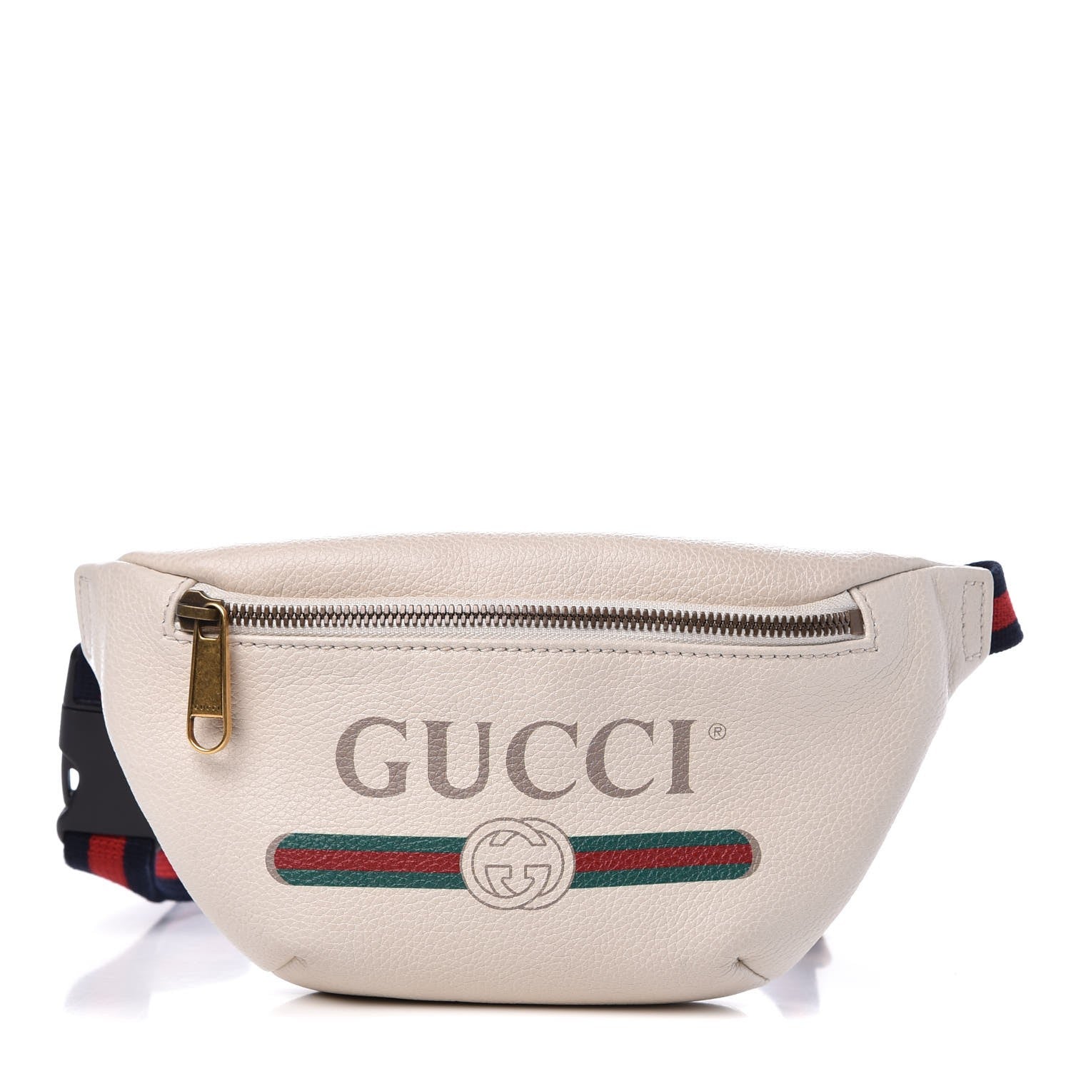 Gucci Grained Calfskin Small Logo Belt Bag White 1 of 7