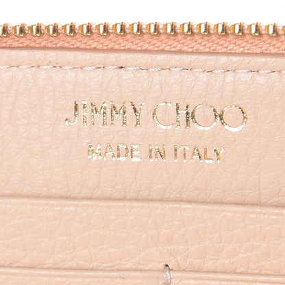 Jimmy Choo Soft Grained Goatskin Pippa Zip Around Wallet Powder Pink 8 of 10