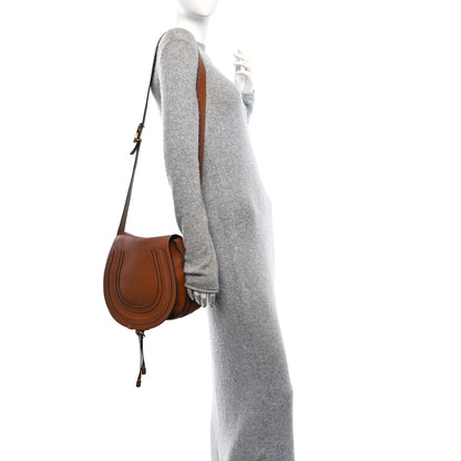 Chloe Calfskin Medium Marcie Round Crossbody Bag Tan 2 of 15