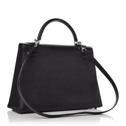 Hermes Epsom Kelly Sellier 32 Black 3 of 10