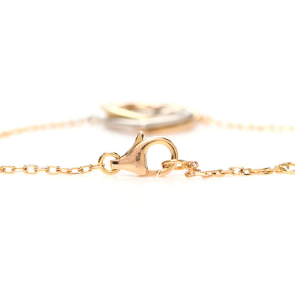 Cartier 18K Pink Yellow White Gold Trinity Heart Bracelet 4 of 7