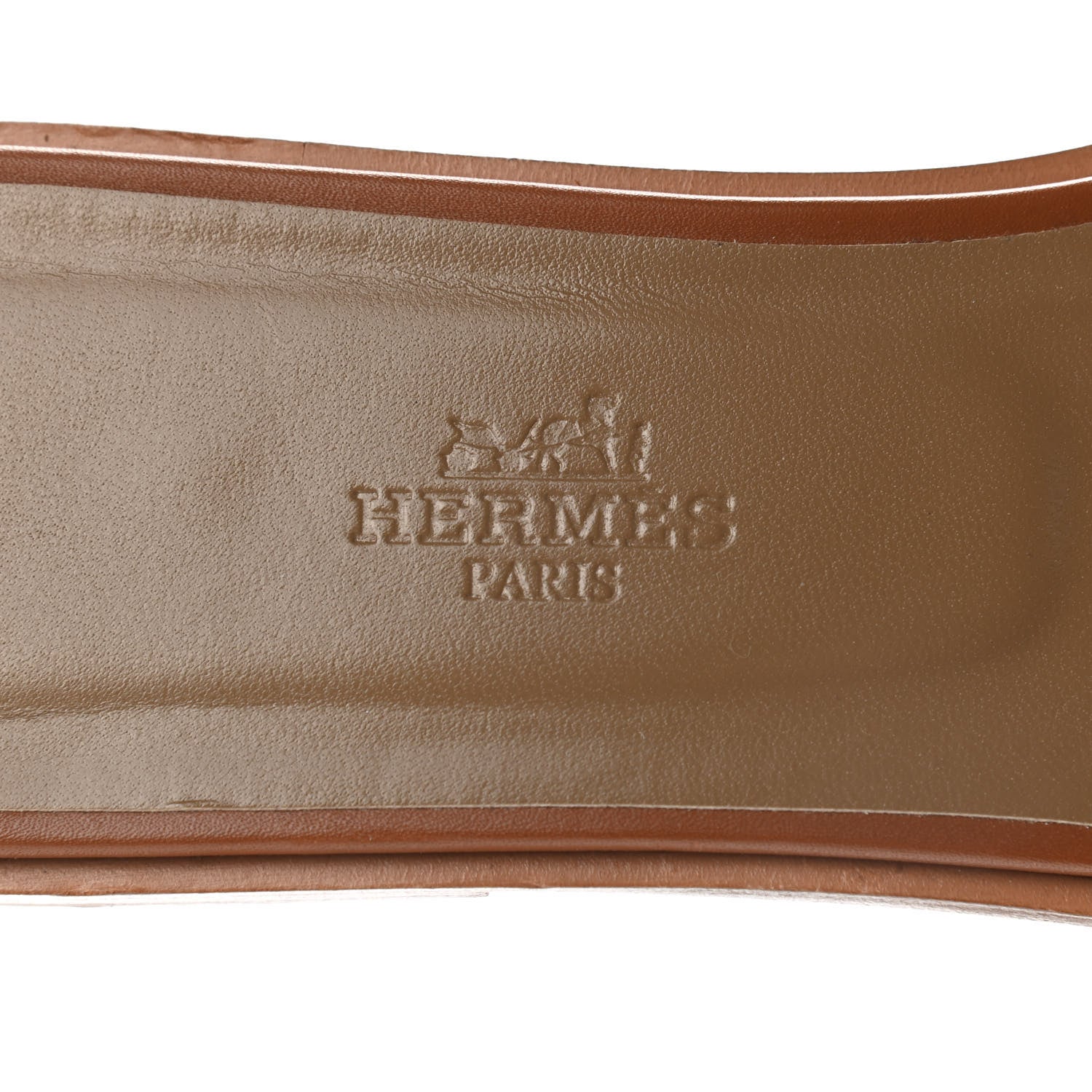 Hermes Box Calfskin Oran Sandals 39.5 Gold 7 of 11