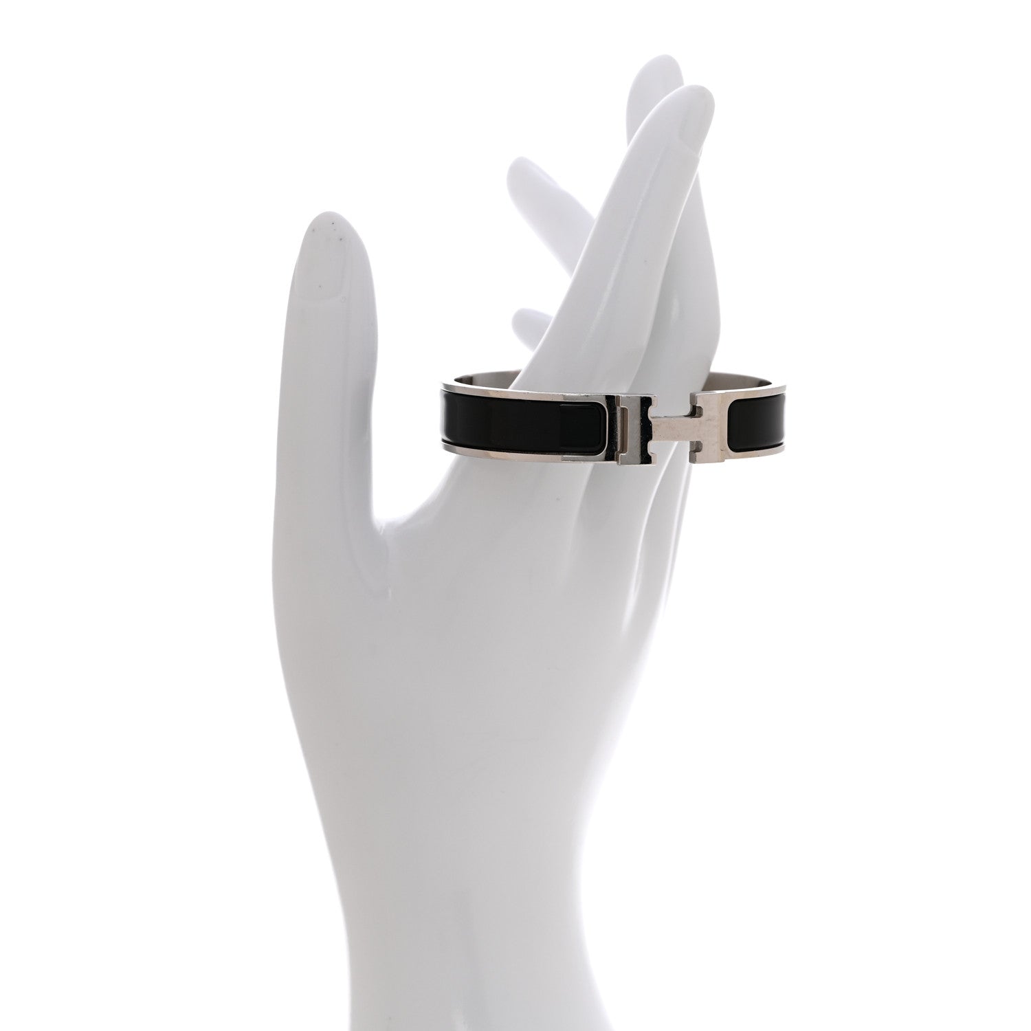 Hermes Enamel Narrow Clic Clac H Bracelet PM Black 2 of 5