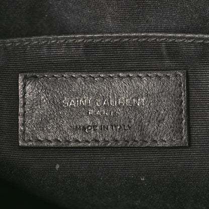 Saint Laurent Calfskin Matelasse Monogram Monochrome Lou Camera Bag Black 6 of 14