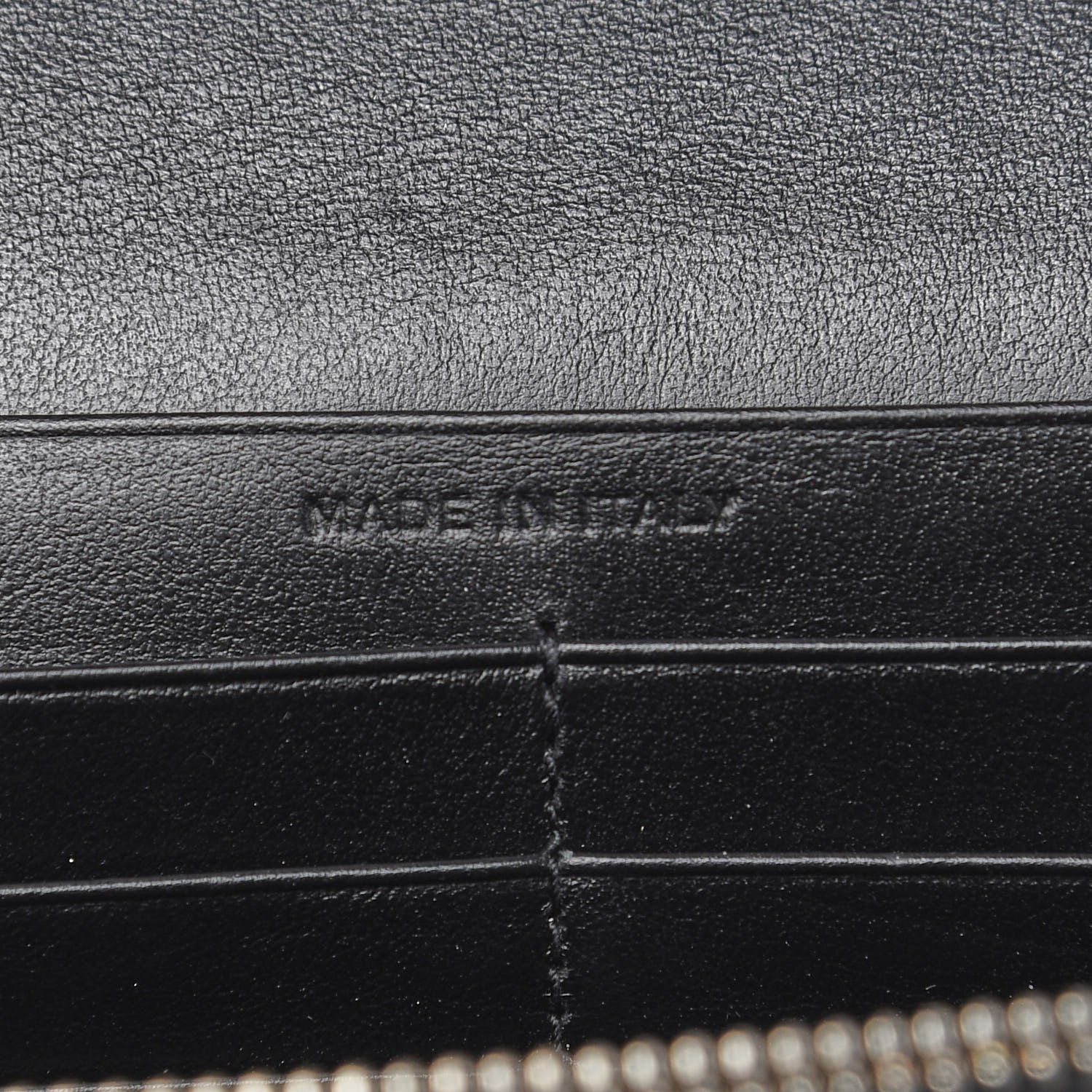 Saint Laurent Crocodile Embossed Calfskin Monogram Chain Wallet Black 5 of 8