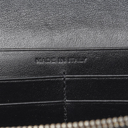 Saint Laurent Crocodile Embossed Calfskin Monogram Chain Wallet Black 5 of 8