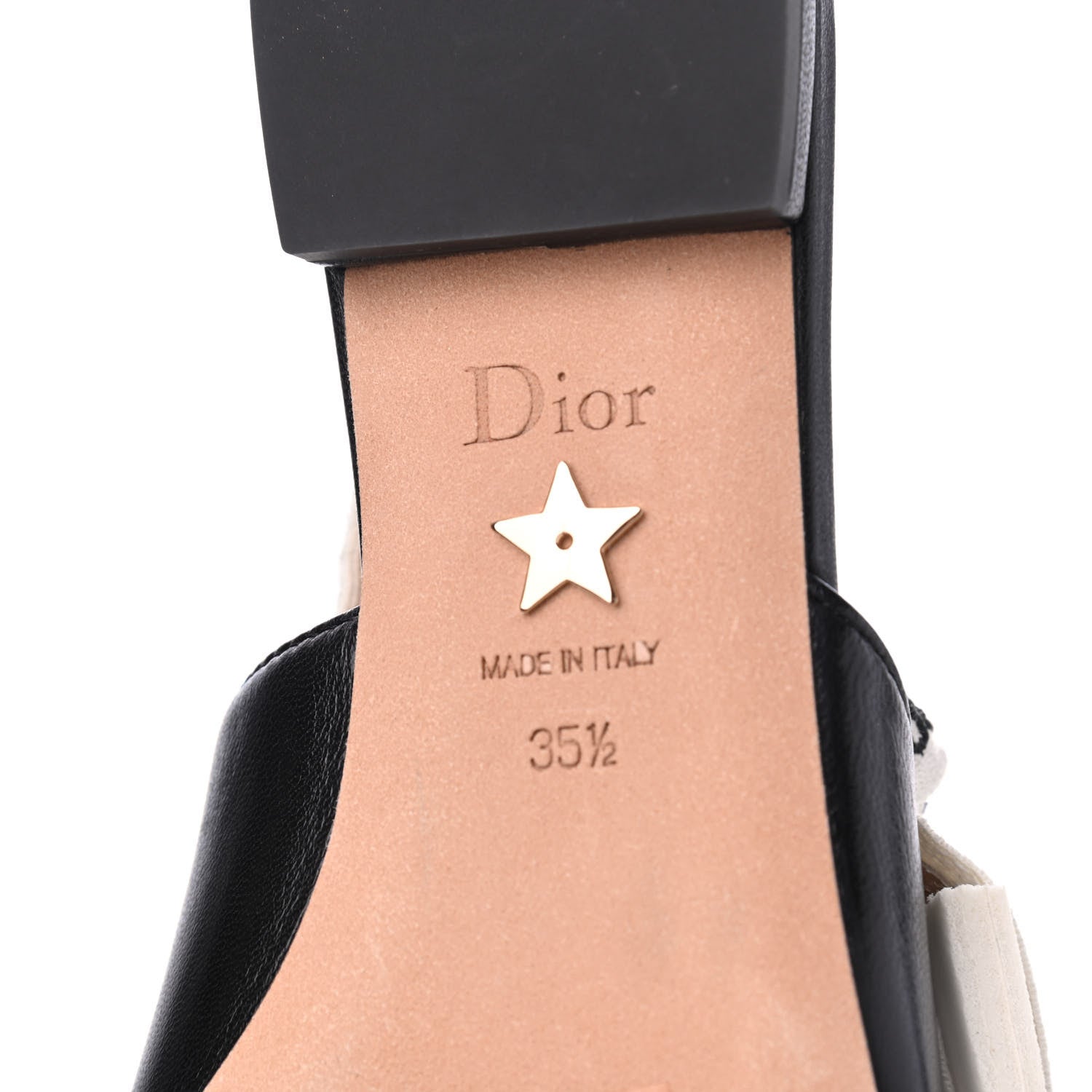 Christian Dior Lambskin Ribbon J'Adior Slingback Ballet Flats 35.5 Black 7 of 16