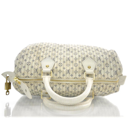 Louis Vuitton Mini Lin Croisette Speedy 30 Blue 5 of 9