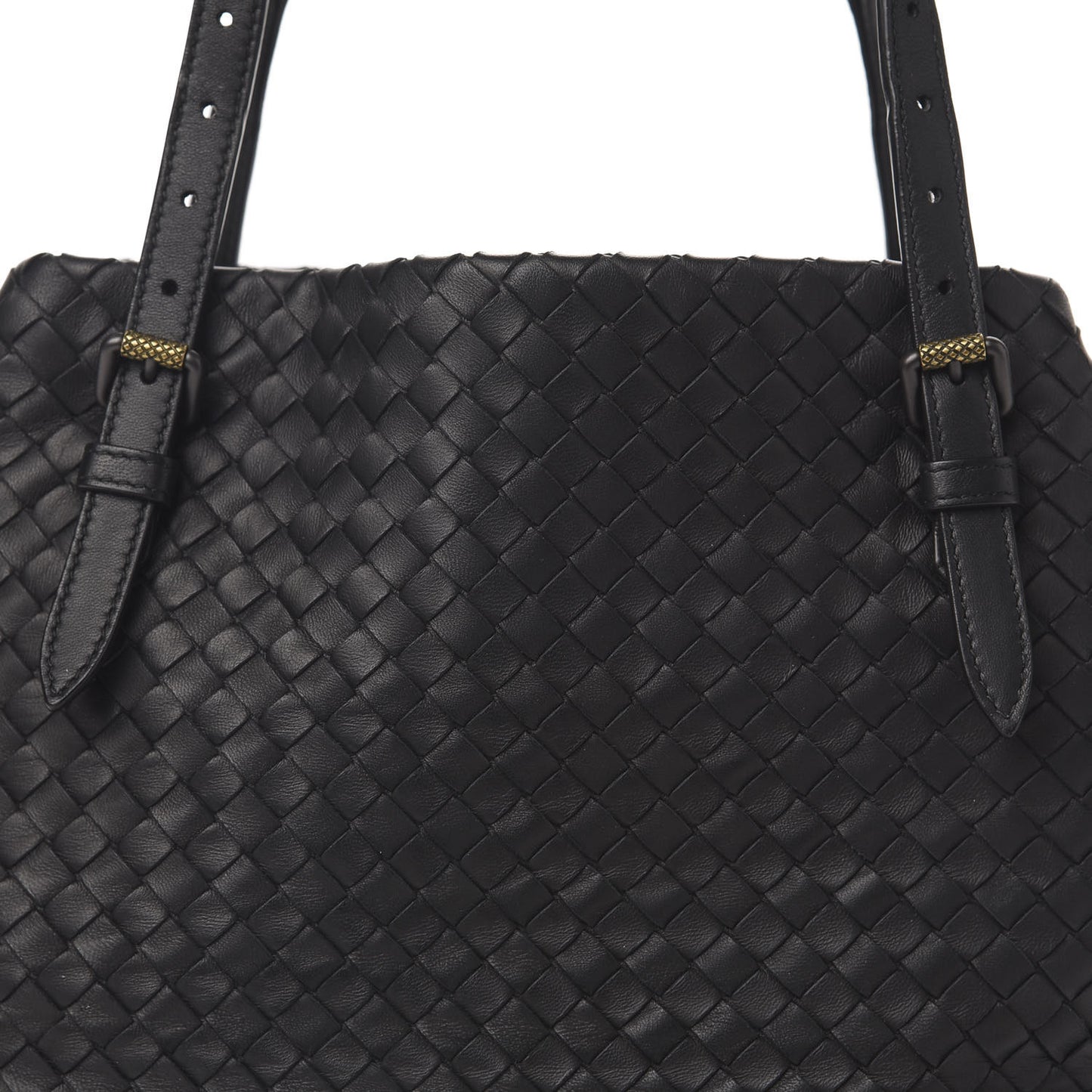 Nappa Intrecciato Medium Cesta Tote Black